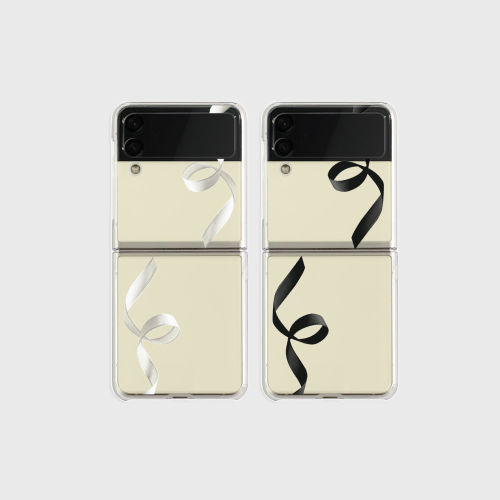 drop ribbon design [zflip clear hard phone case]
