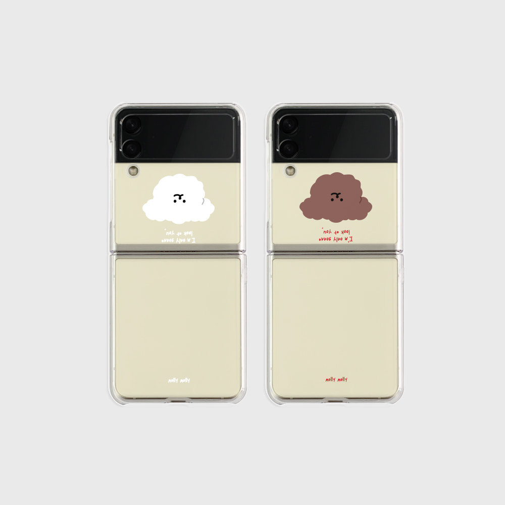 face molly design [zflip clear hard phone case]