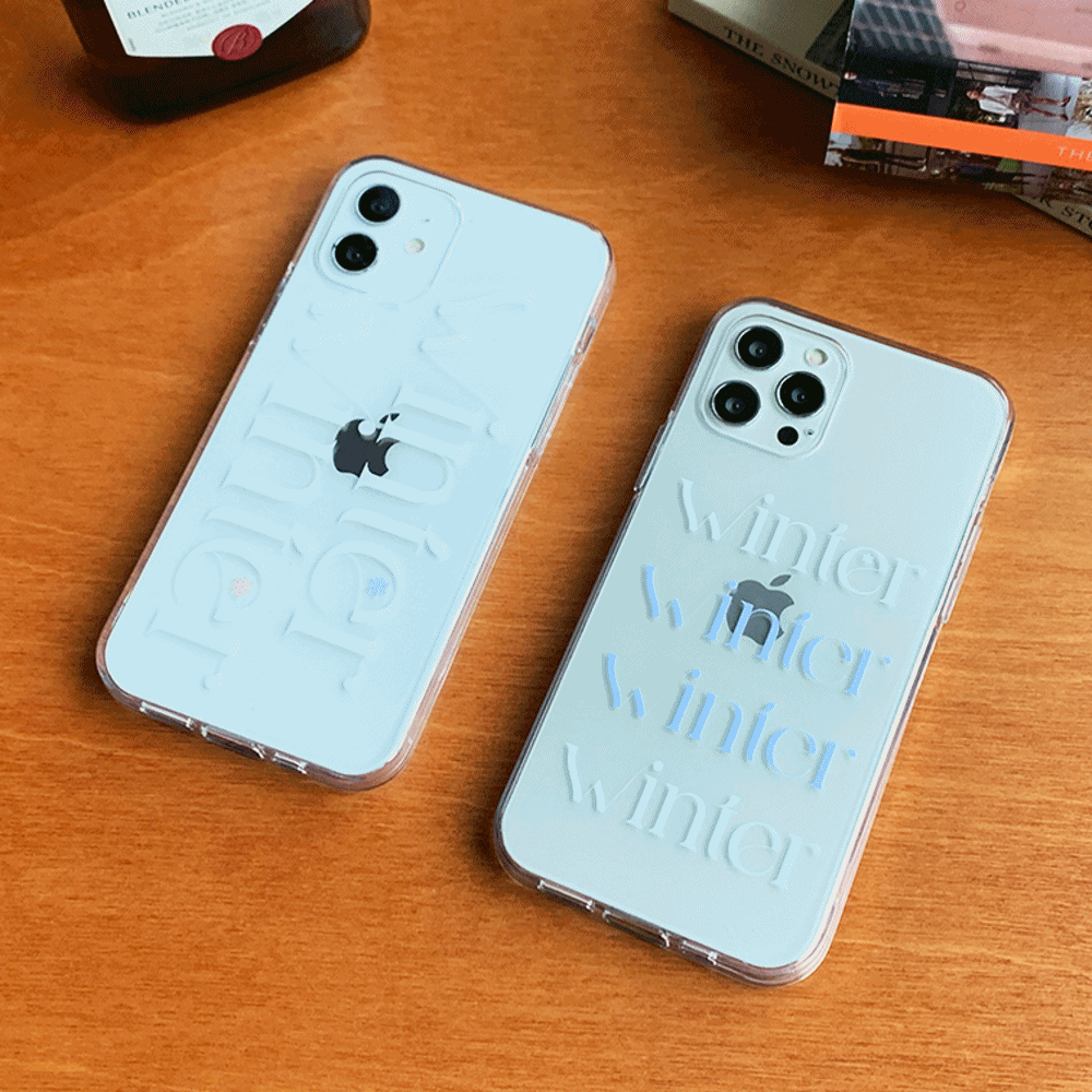 winter lettering design [clear phone case]