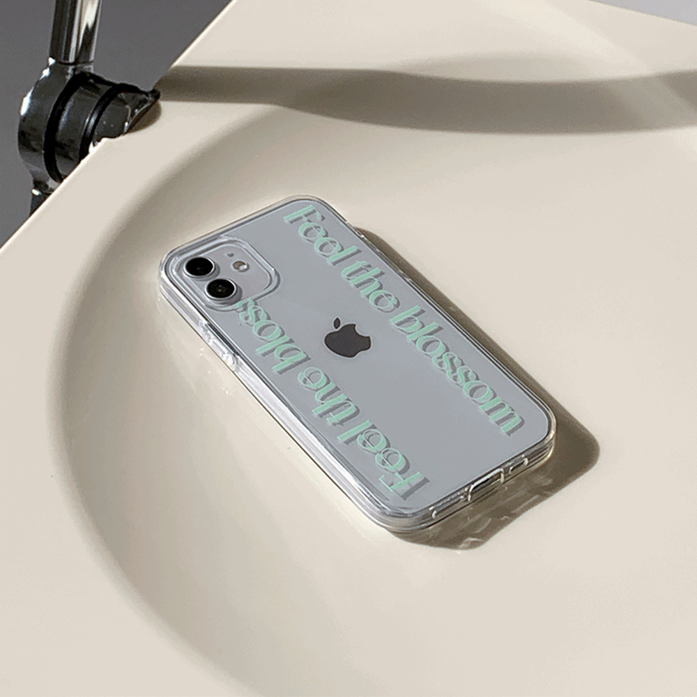 feel the blossom lettering design [clear phone case]