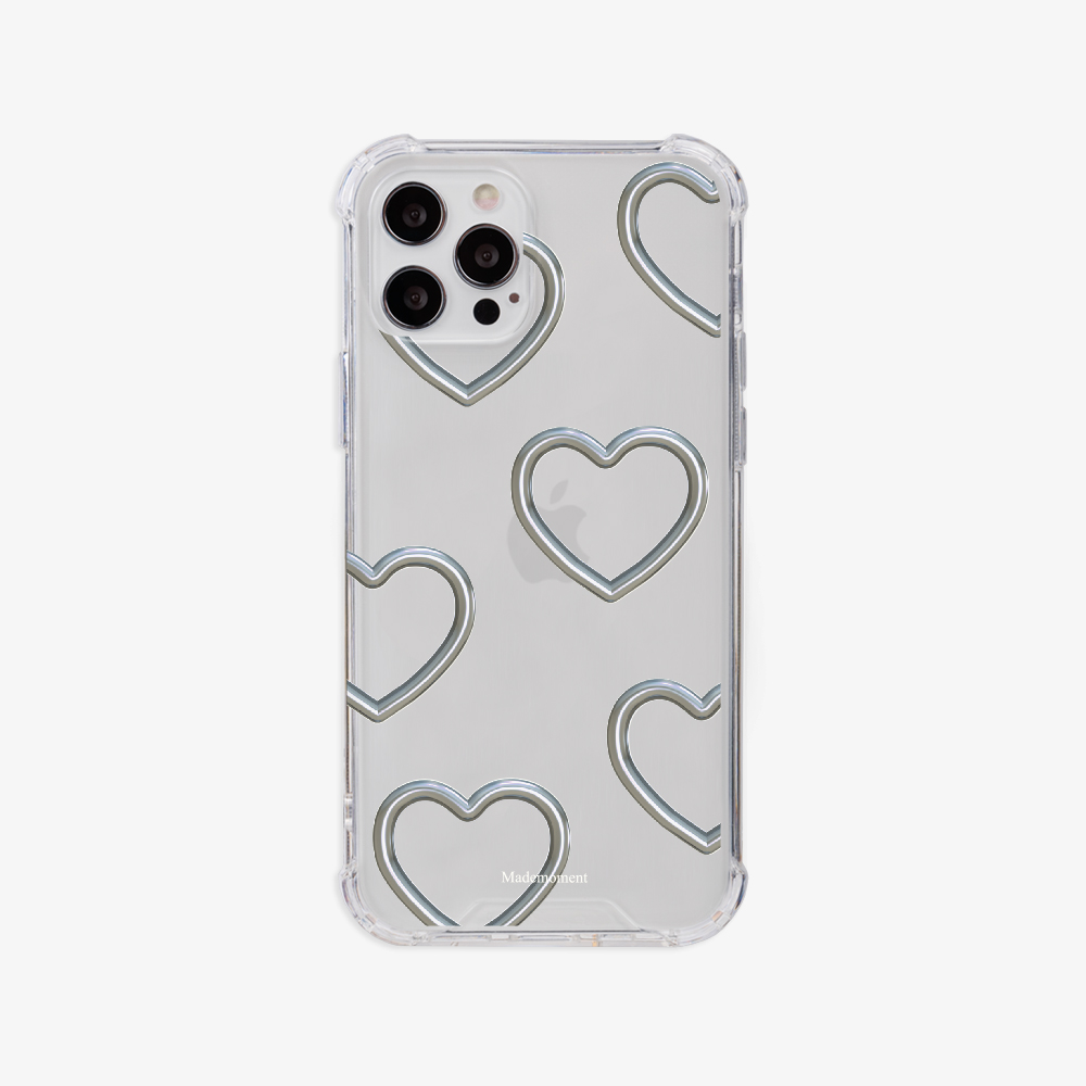 heart chain pattern design [tank clear hard phone case]