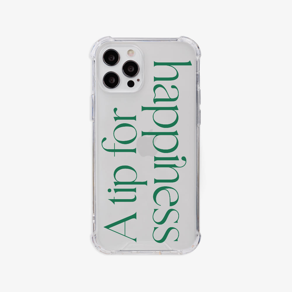 happiness lettering design [tank clear hard phone case]
