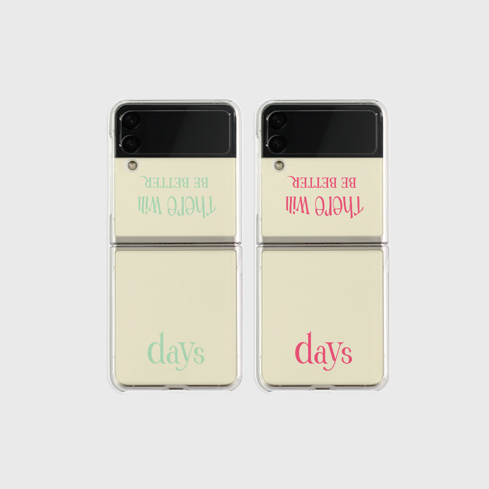 days color lettering design [zflip3 clear hard phone case]