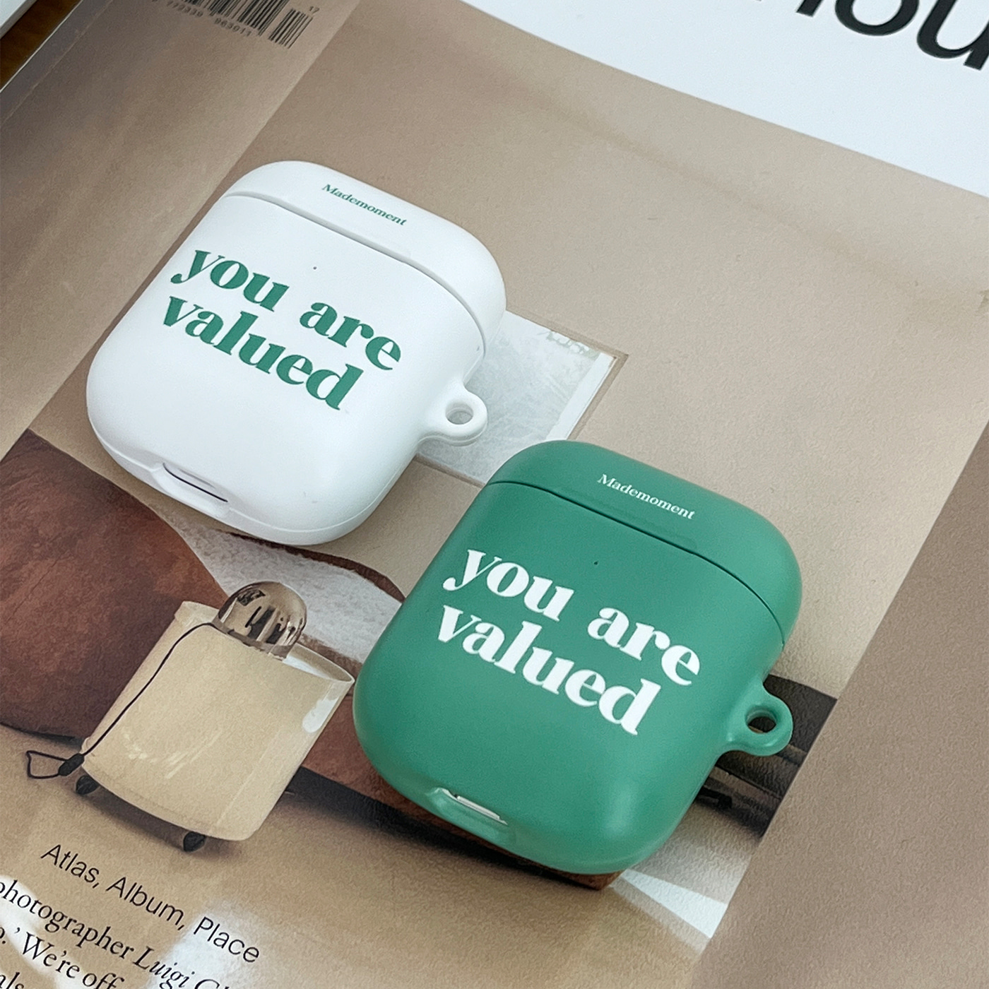 valued green lettering design [hard airpods case series]