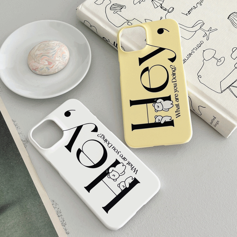hey momo lettering design [hard phone case]