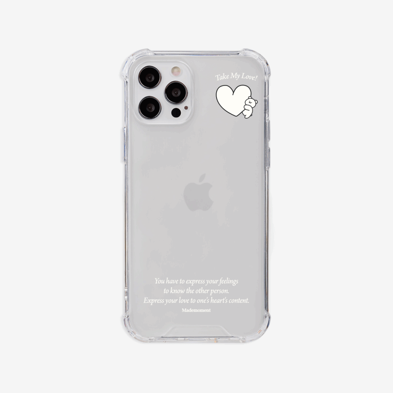 my love momo bear lettering design [tank clear hard phone case]
