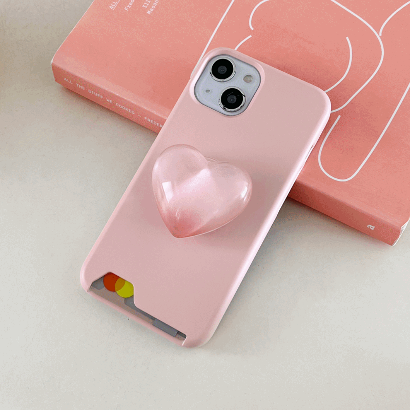 pastel muji design [card storage phone case]