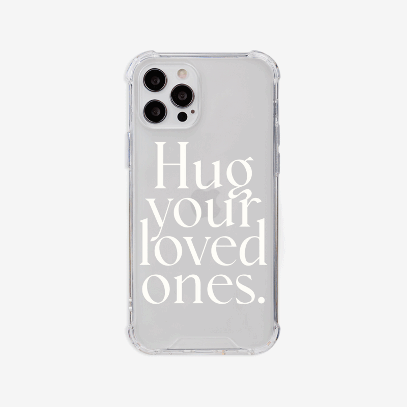 hug love lettering design [tank clear hard phone case]