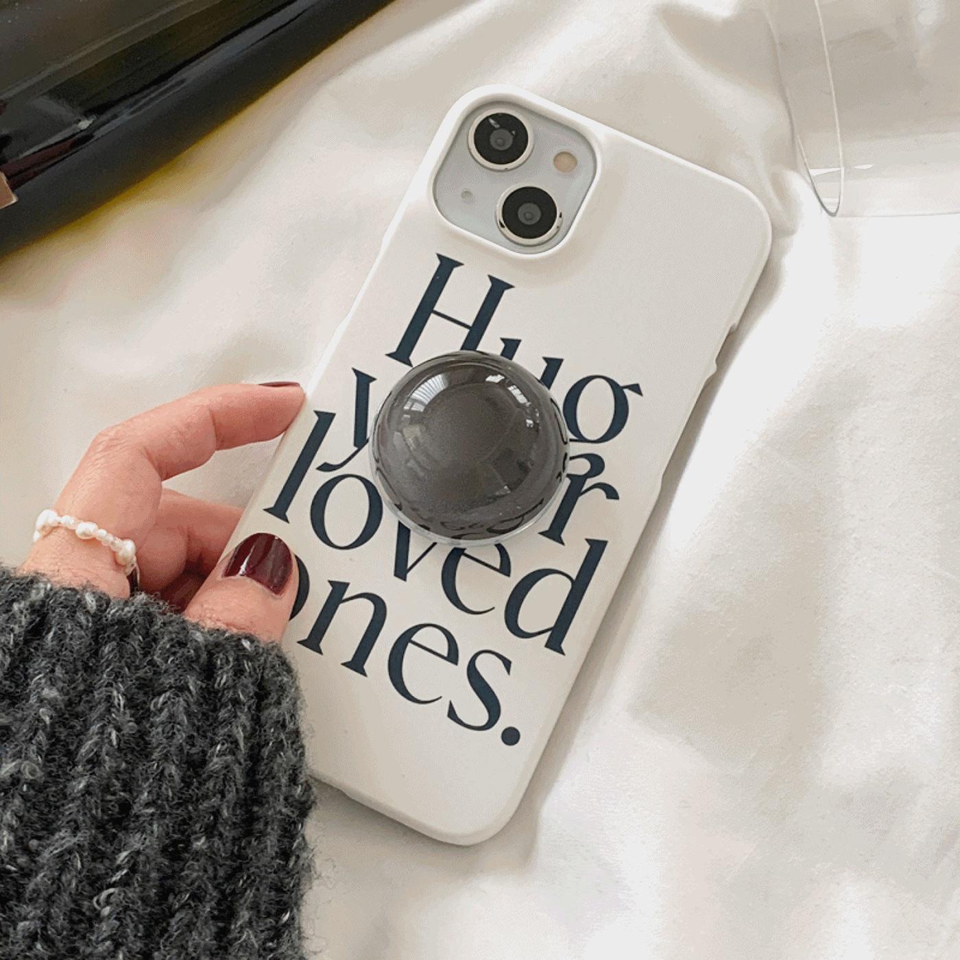hug love lettering design [hard phone case]