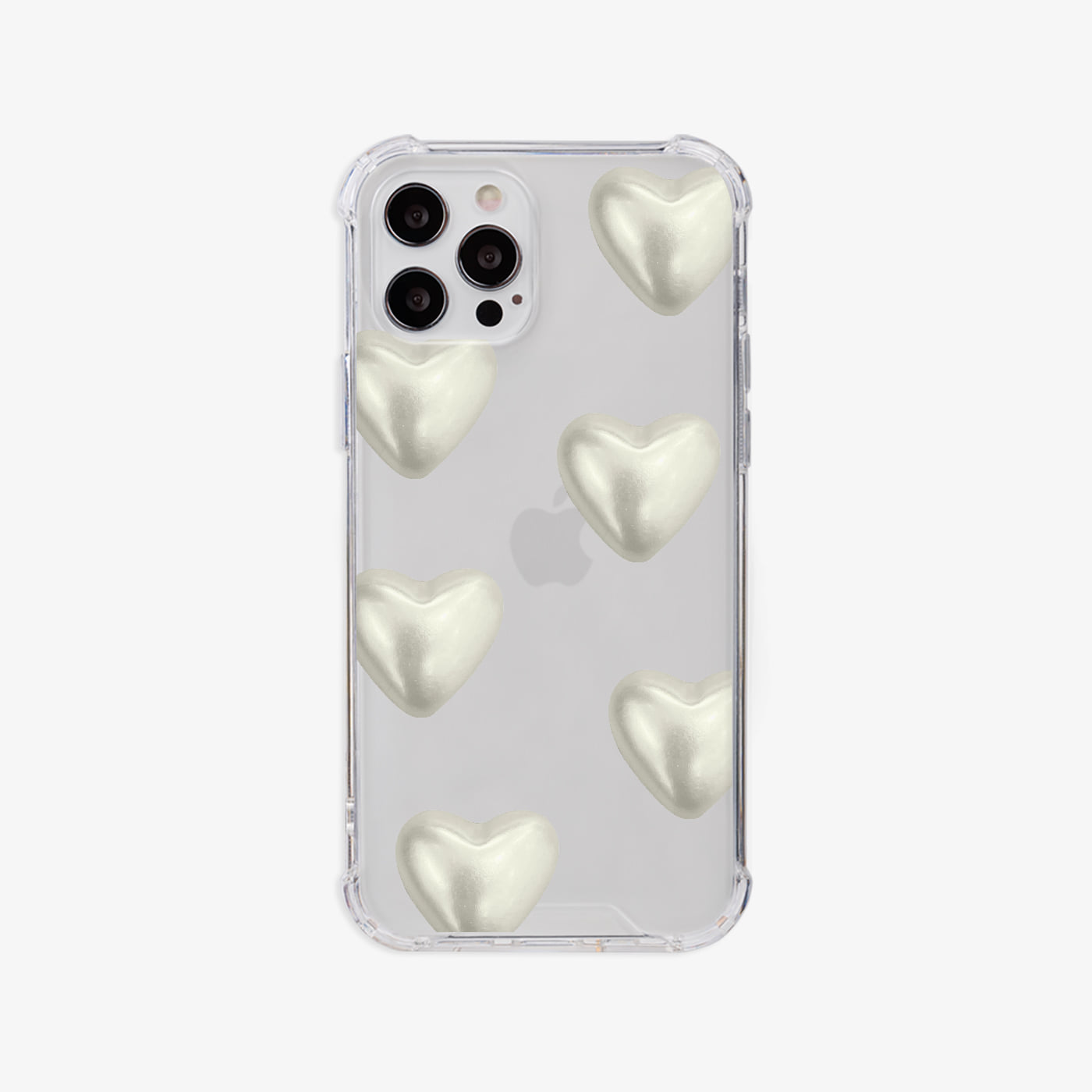 heart pearl pattern design [tank clear hard phone case]