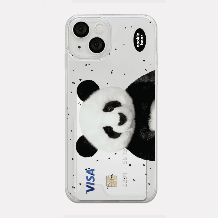cookie bear design [clear hard storage phone case]