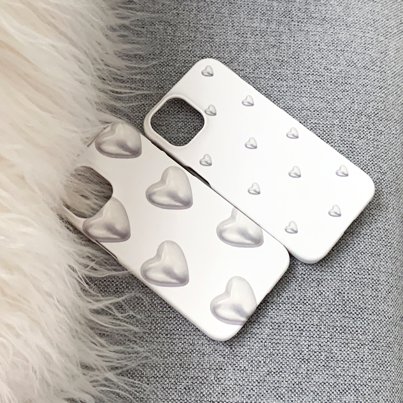 heart pearl pattern design [hard phone case]