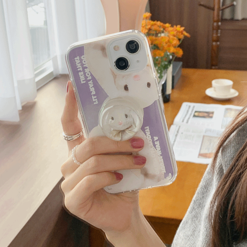 pray for you rabbit design [glossy mirror phone case]