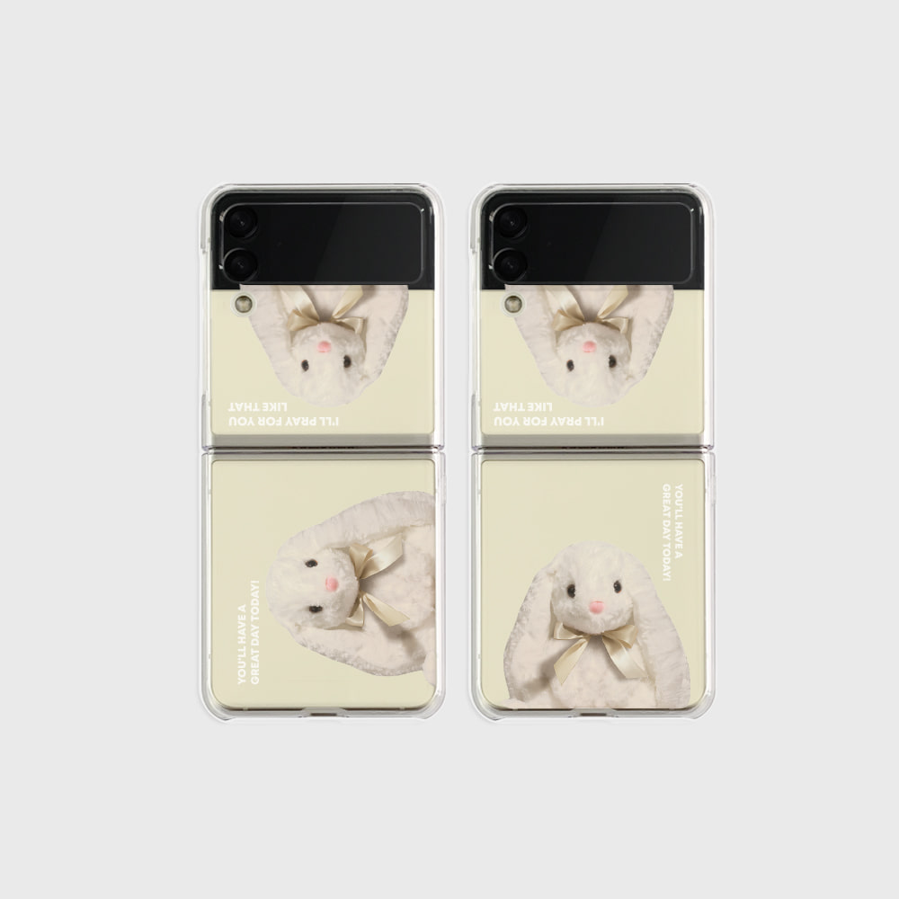 pray for you rabbit design [zflip clear hard phone case]