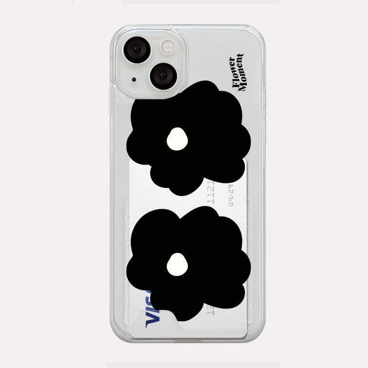flower moment design [clear hard storage phone case]