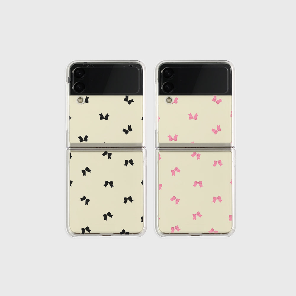 small ribbon pattern design [zflip clear hard phone case]