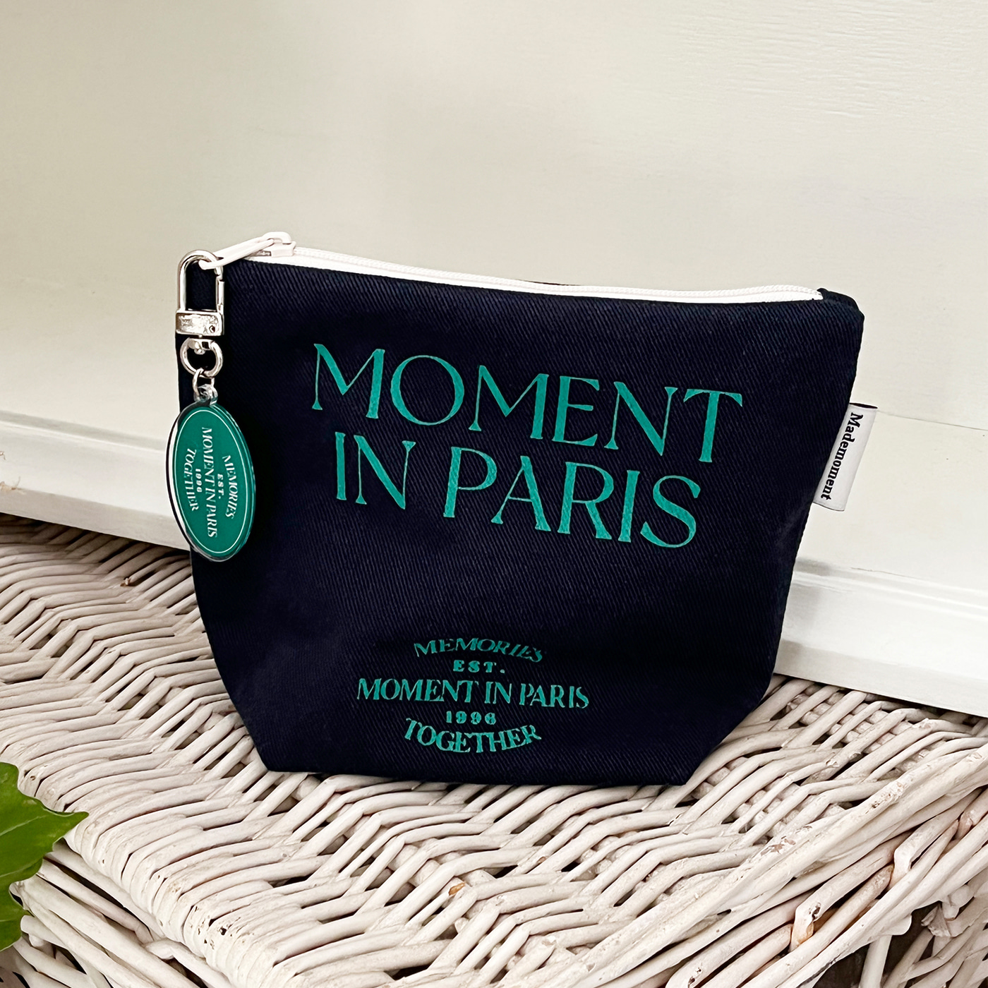 paris in moment navy pouch
