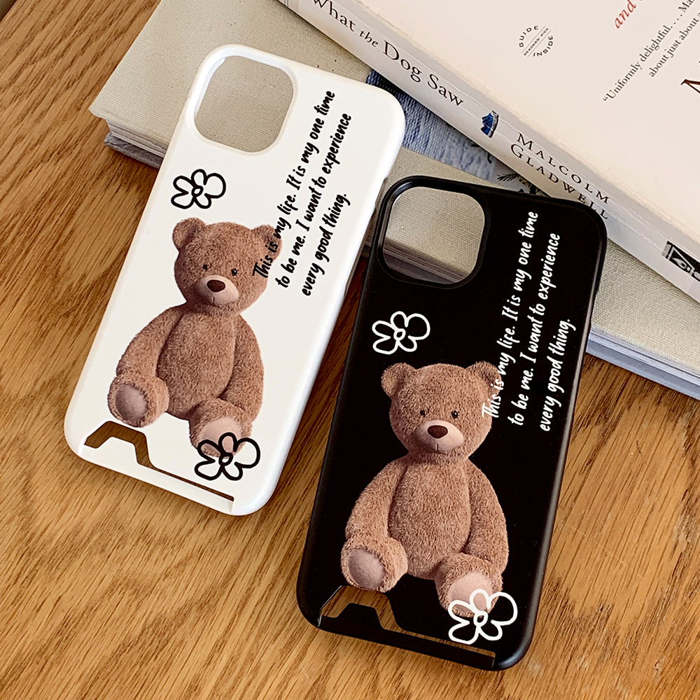 my flower teddy design [card storage phone case]
