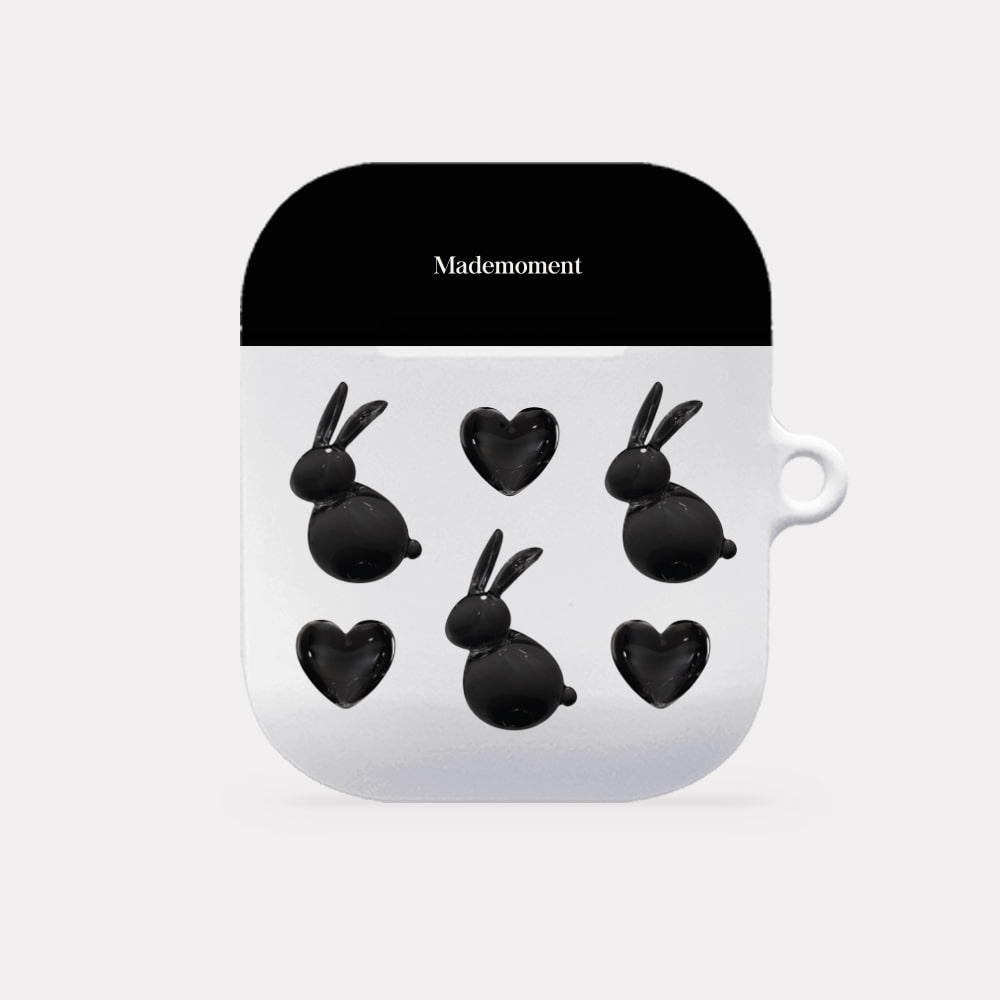 heart rabbit pattern design [hard airpods case series]
