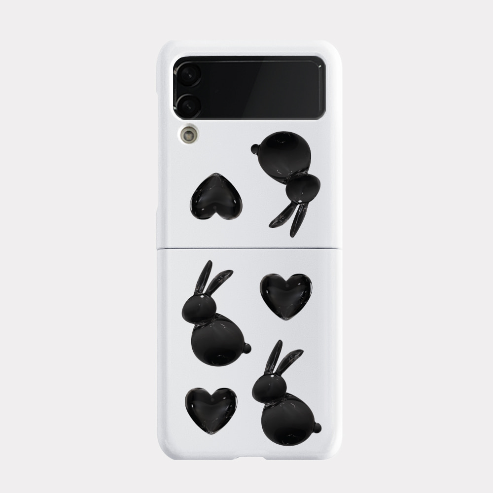 heart rabbit pattern design [zflip hard phone case]