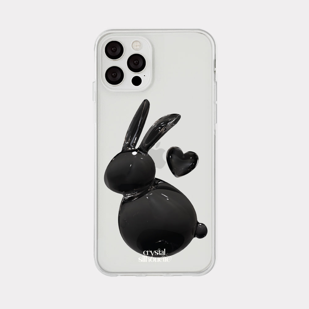 heart rabbit design  [clear phone case]