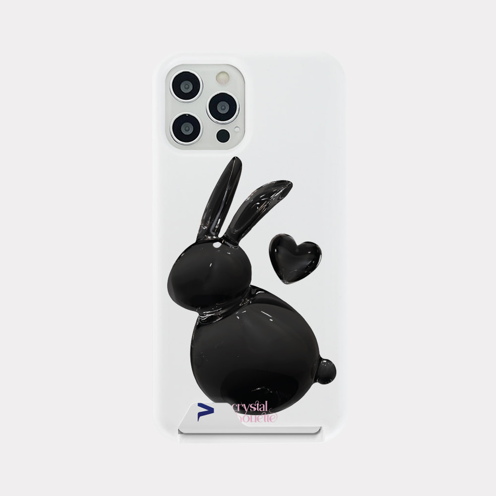 heart rabbit design [card storage phone case]