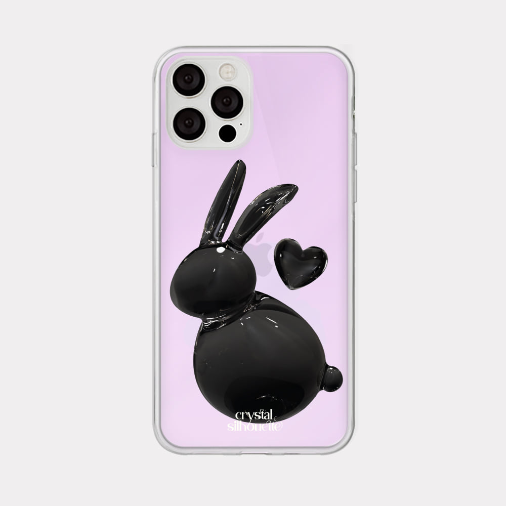 heart rabbit design [glossy mirror phone case]