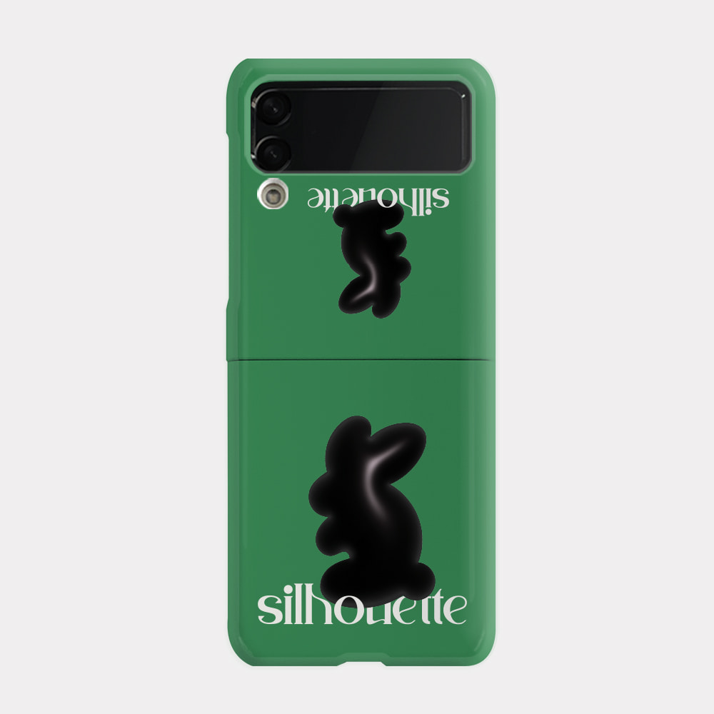 rabbit silhouette lettering design [zflip hard phone case]