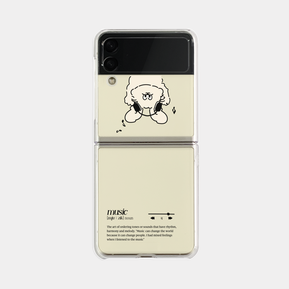 melody butty design [zflip clear hard phone case]
