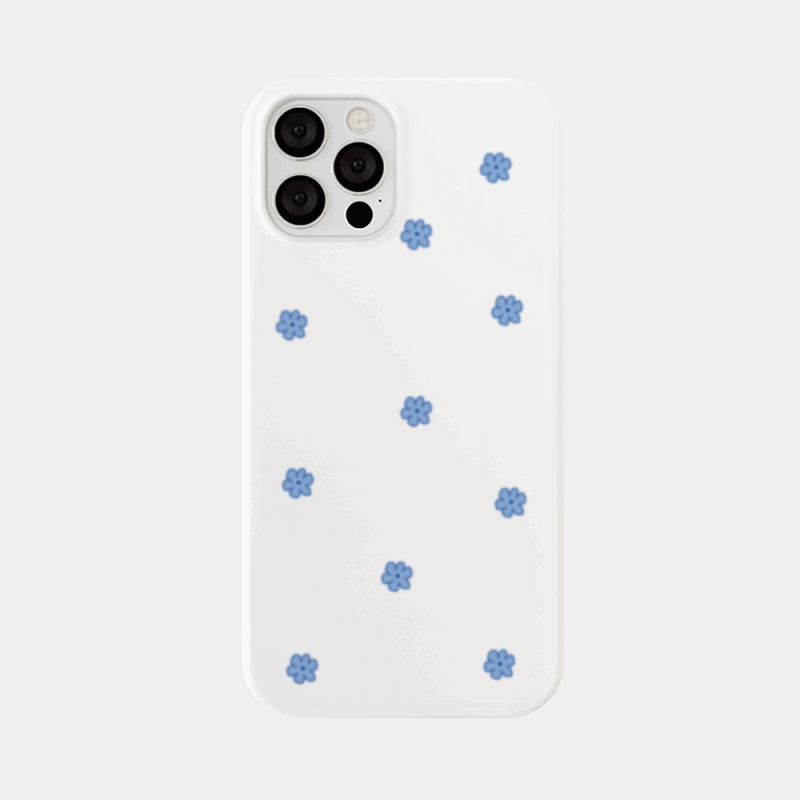 blue flower design [hard phone case]