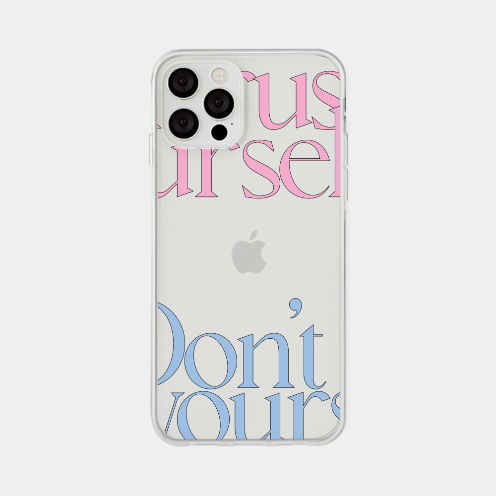dont rush lettering design [clear phone case]