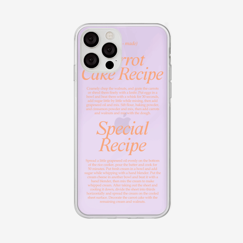 cake recipe lettering design [glossy mirror phone case]