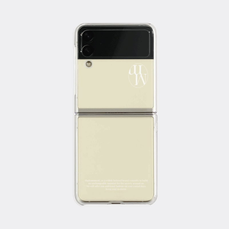 [mm] basic design [zflip clear hard phone case]