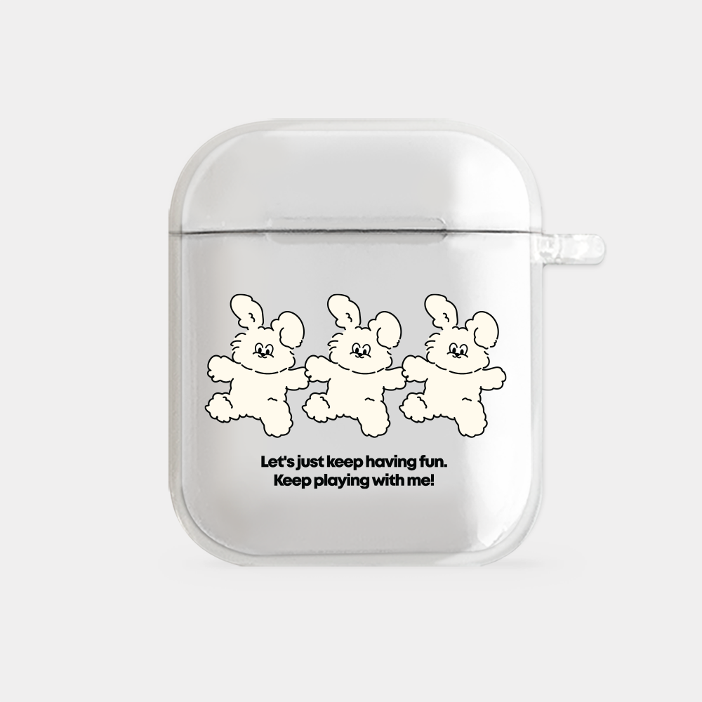 butty play design [clear airpods case series]