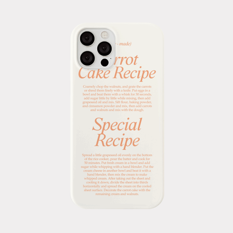 cake recipe lettering design [hard phone case]
