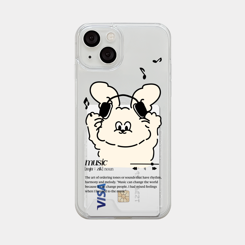 melody butty design [clear hard storage phone case]