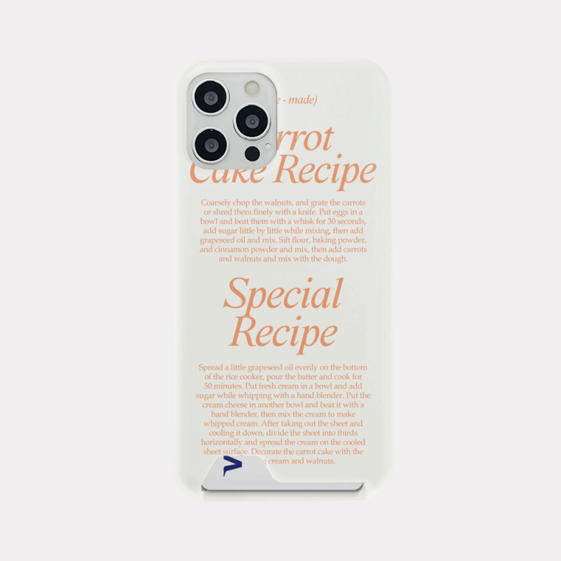 cake recipe lettering design [card storage phone case]