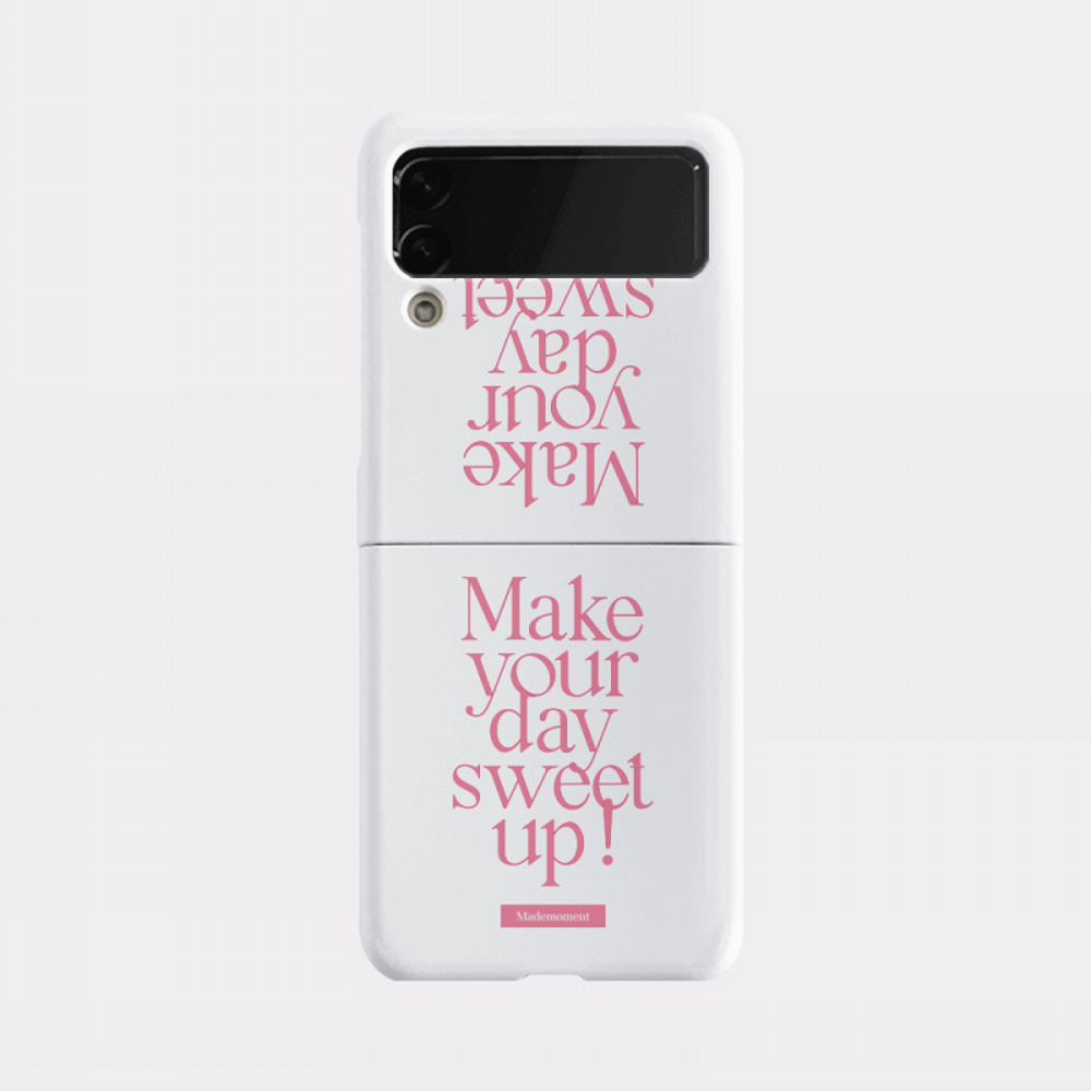 sweet up lettering design [zflip hard phone case]