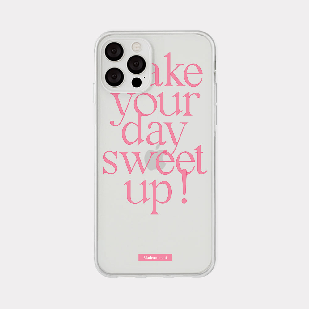 sweet up lettering design [clear phone case]