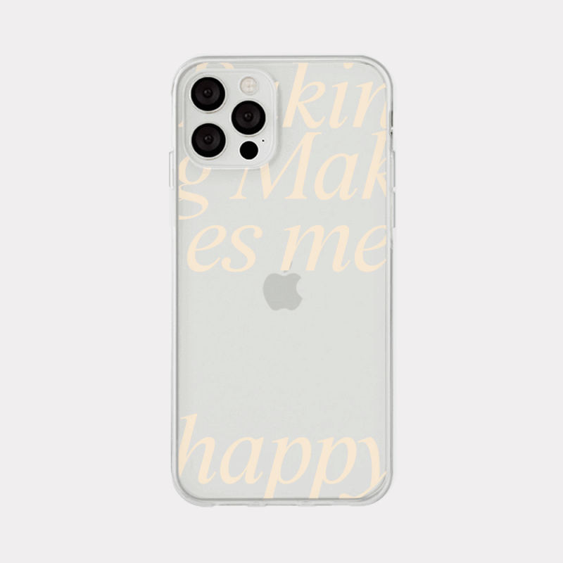 home baking lettering design [clear phone case]