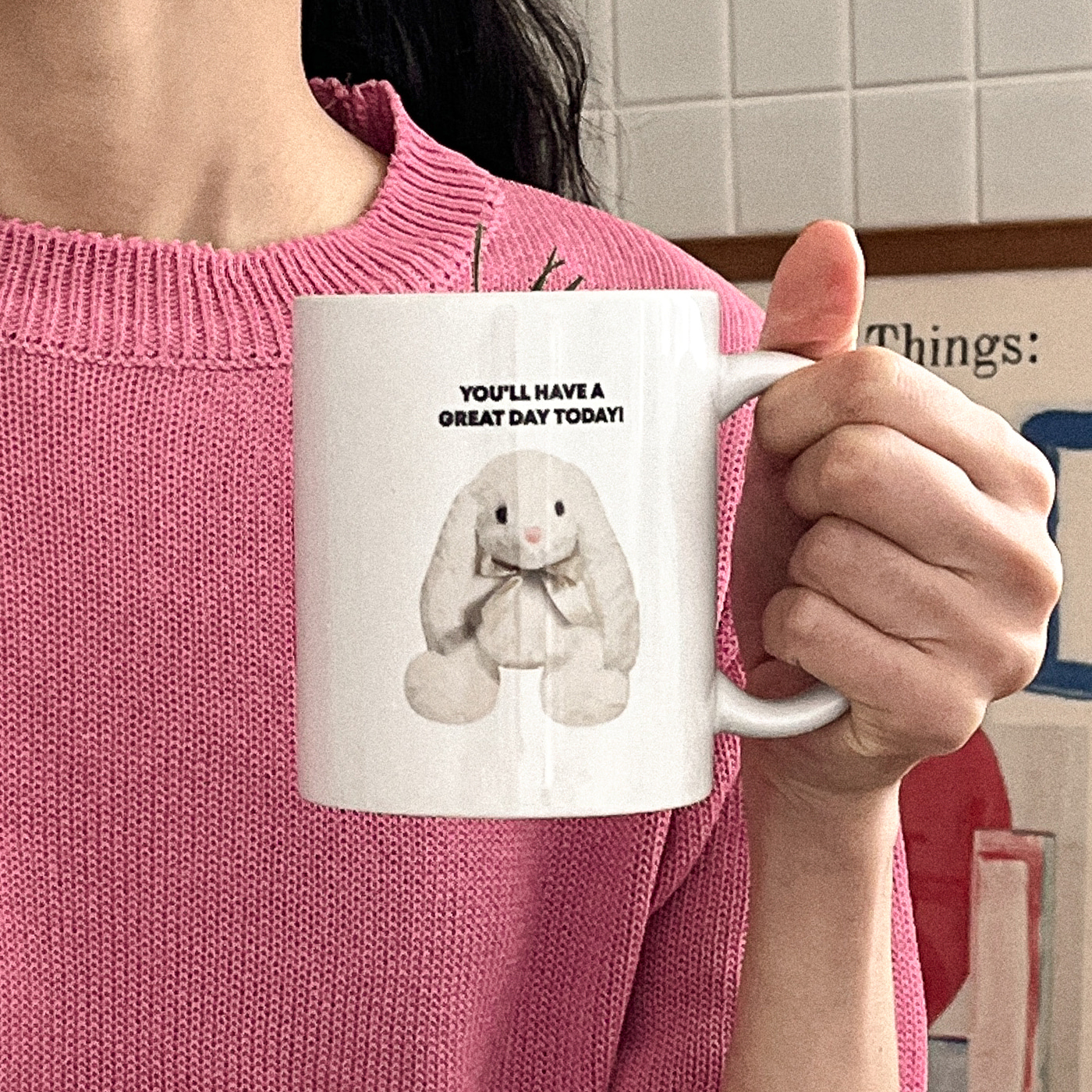 pray for you rabbit mug cup