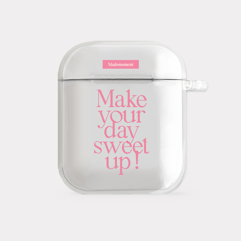 sweet up lettering design [clear airpods case series]