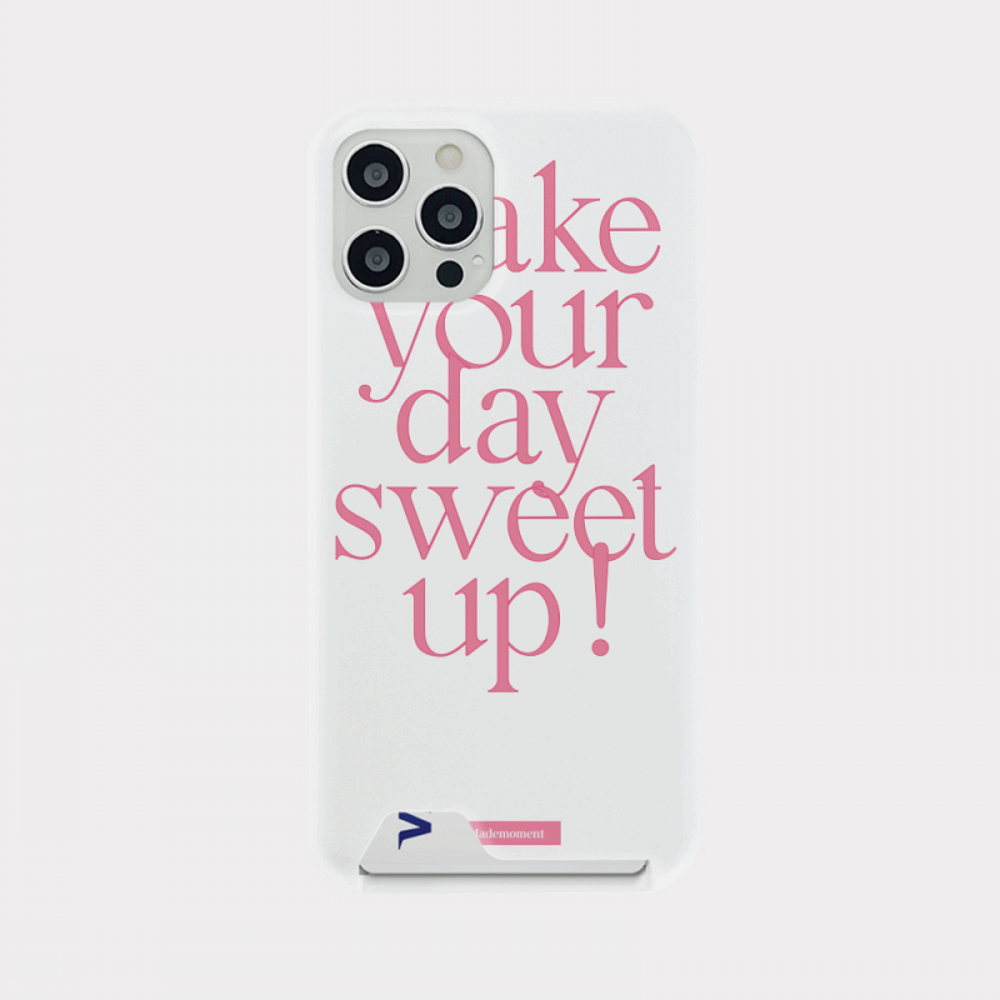 sweet up lettering design [card storage phone case]