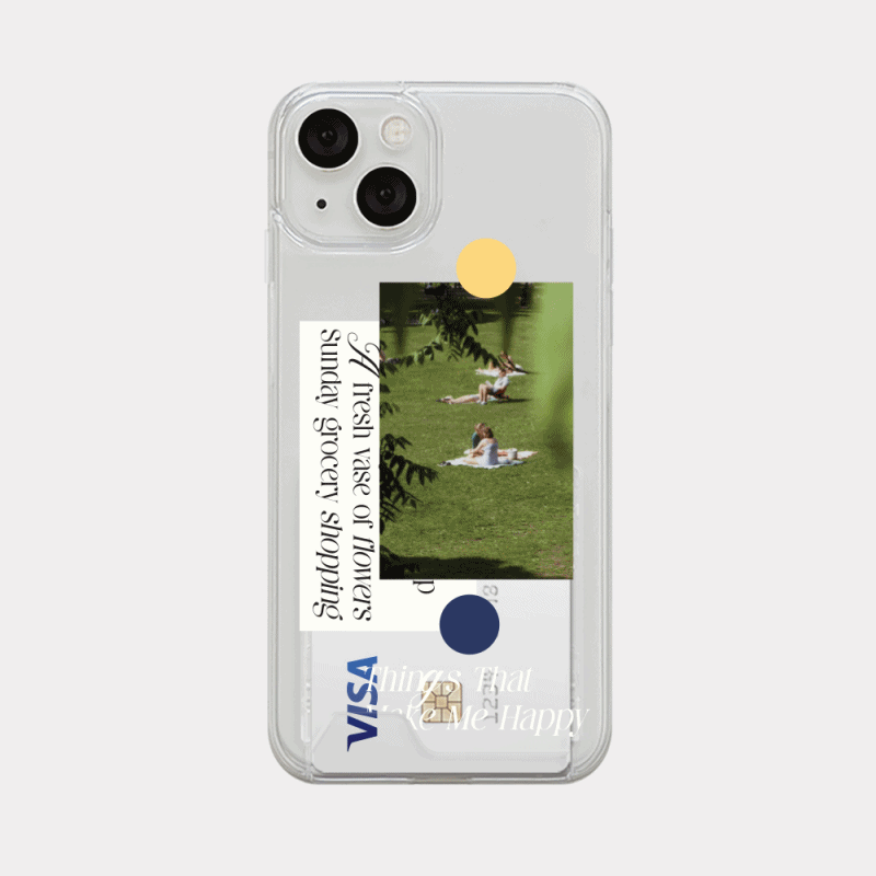 spring sticker design [clear hard storage phone case]