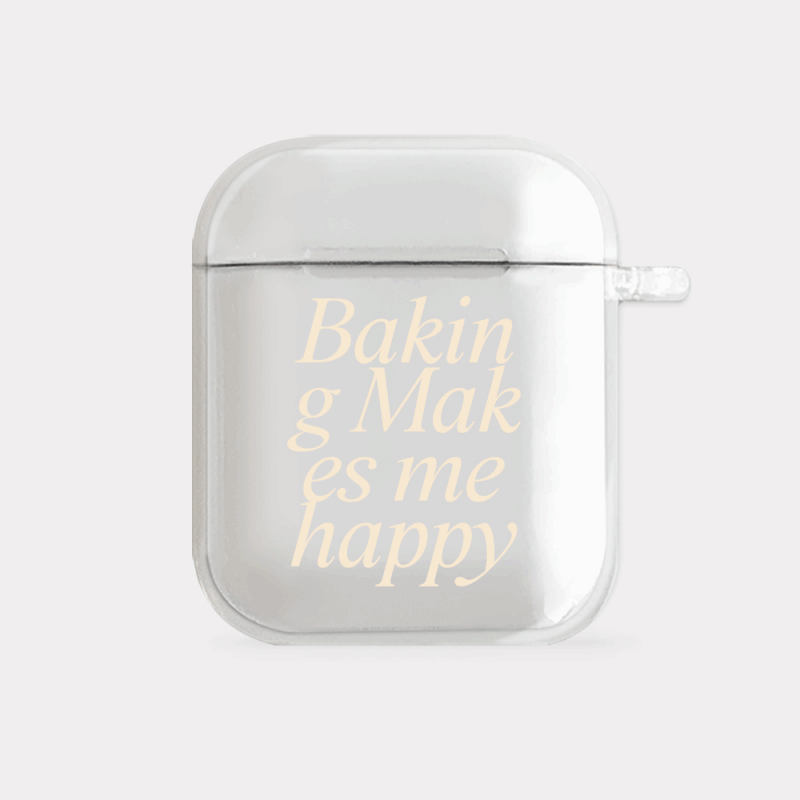 home baking lettering design [clear airpods case series]