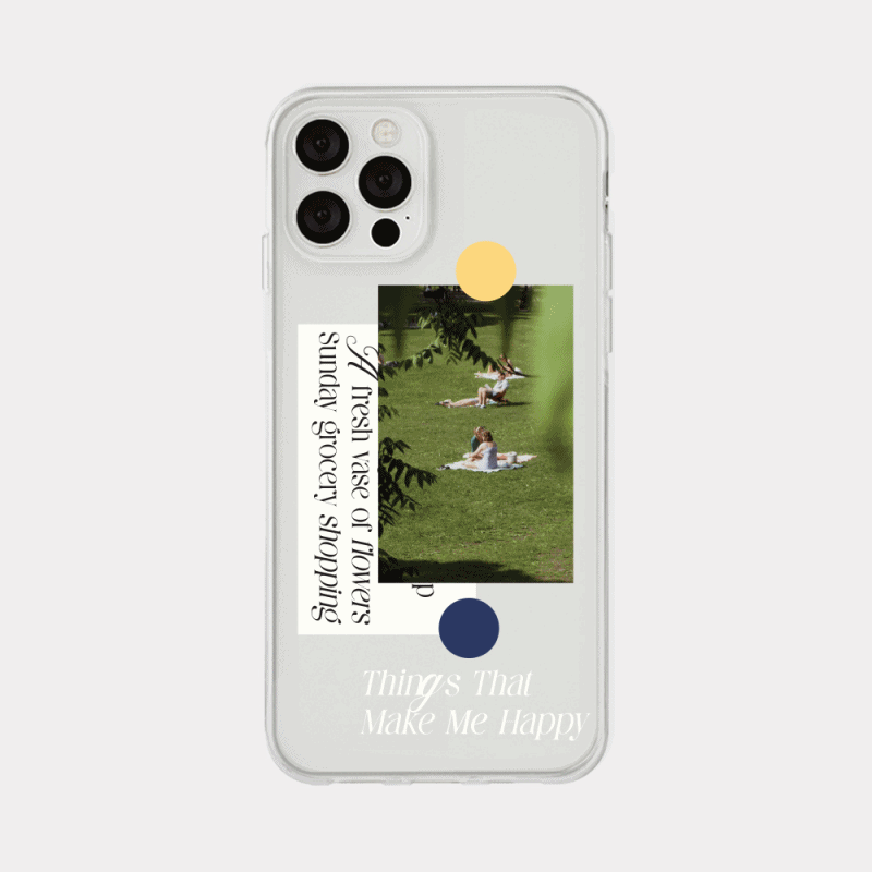spring sticker design [clear phone case]