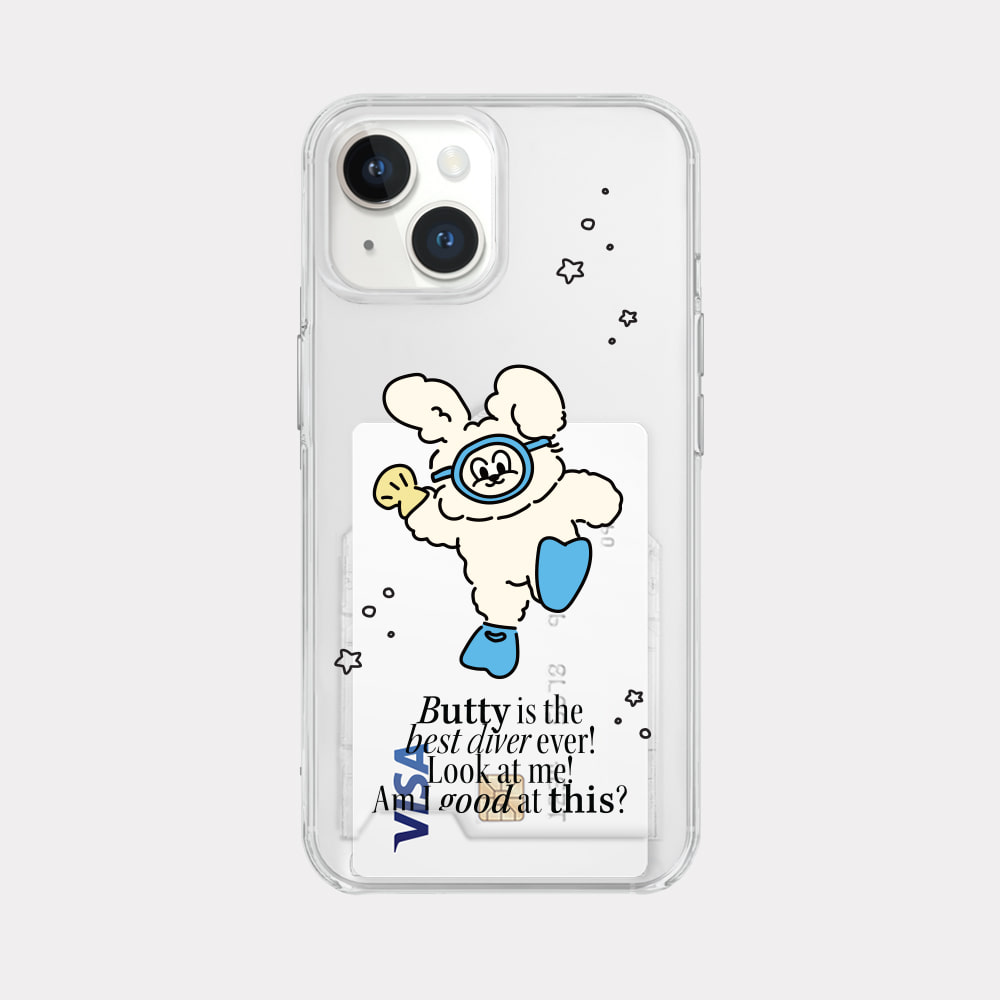 best diver butty design [clear hard storage phone case]