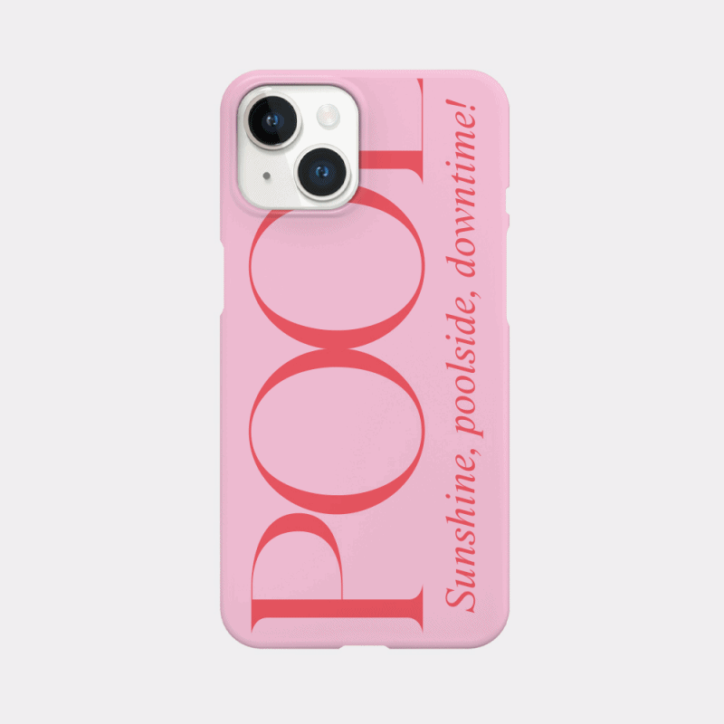 poolside lettering design [hard phone case]