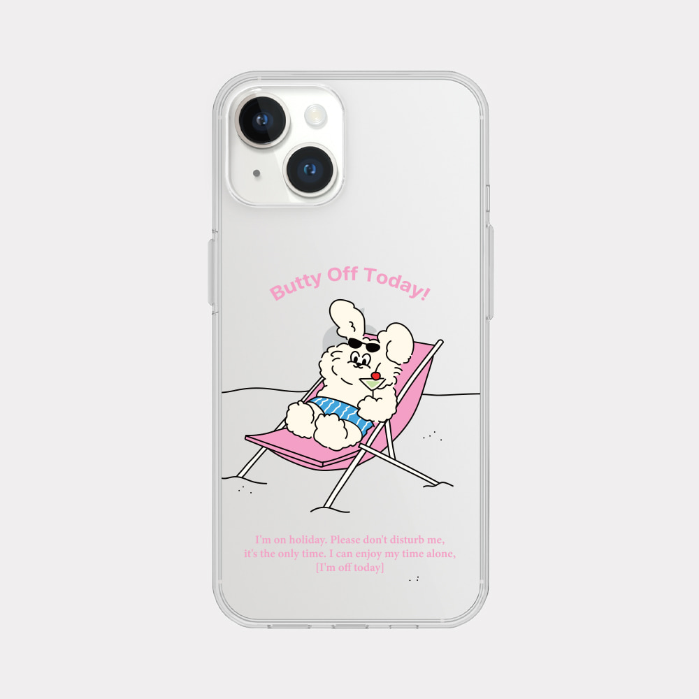 off today butty design [clear phone case]