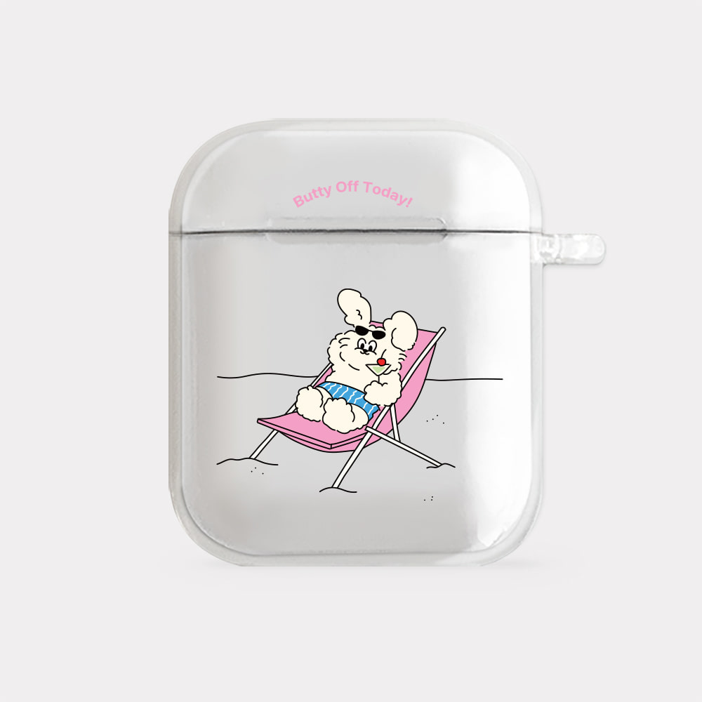 off today butty design [clear airpods case series]